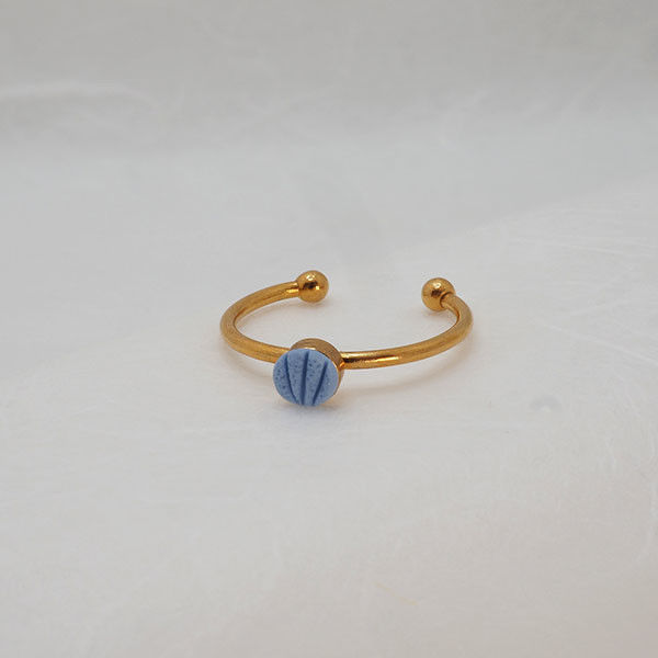 Anel feminino azul