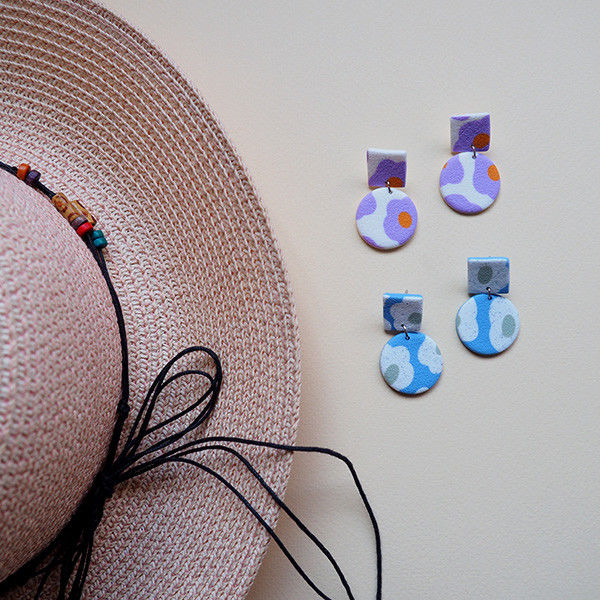 Brincos pendentes da Coleção Summer Twist - as duas versões