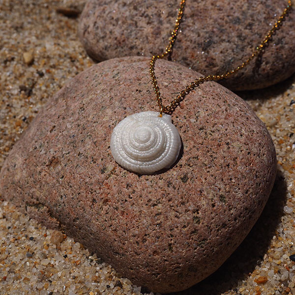 colar conchas grande fio dourado colecao tidal gems modelo 2 