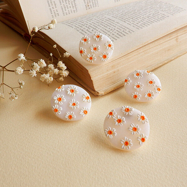 Brincos Artesanais redondos da coleção Daisies Rain