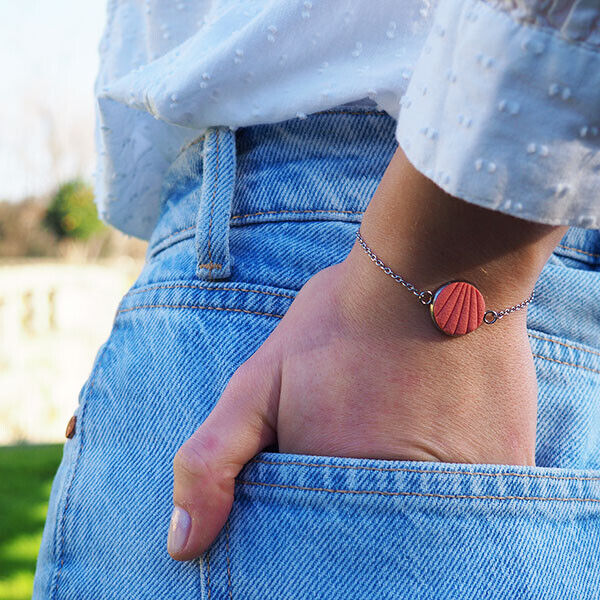 Pulseira feminina rosa