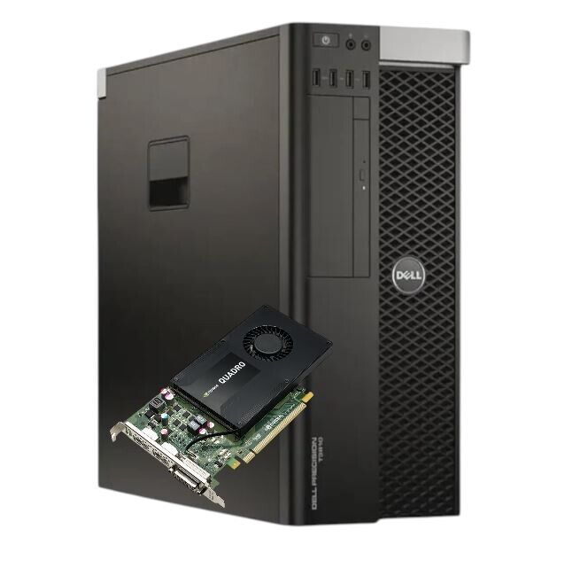 Dell Precision T3610 Workstation Recondicionada – Intel Xeon E5-1620 v2 | 32GB RAM | SSD 256GB | NVIDIA Quadro K2000 2GB | Windows 10 Pro