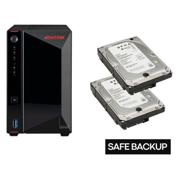 NAS Asustor AS5202T – 2x HDD 6TB | 12TB Total