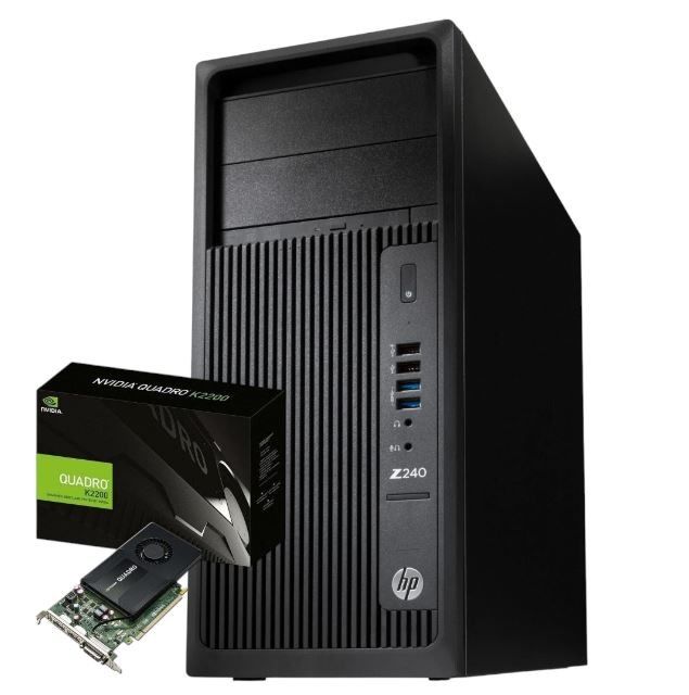 HP Z240 MT Workstation Recondicionada – Intel Core i7-6700 | 16GB RAM | SSD 256GB | NVIDIA Quadro K2200 4GB | Windows 10 Pro