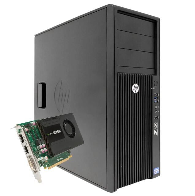 HP Z420 Workstation Recondicionada – Intel Xeon E5-1620 | 16GB RAM | 500GB HDD | NVIDIA Quadro K2000 2GB