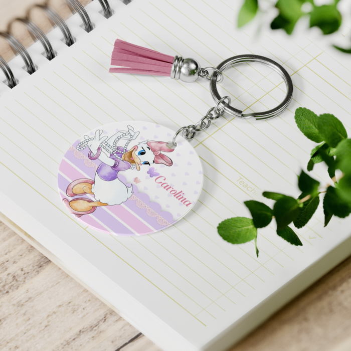 Porta-Chaves Personalizado da Margarida | Disney com Nome e Tassel