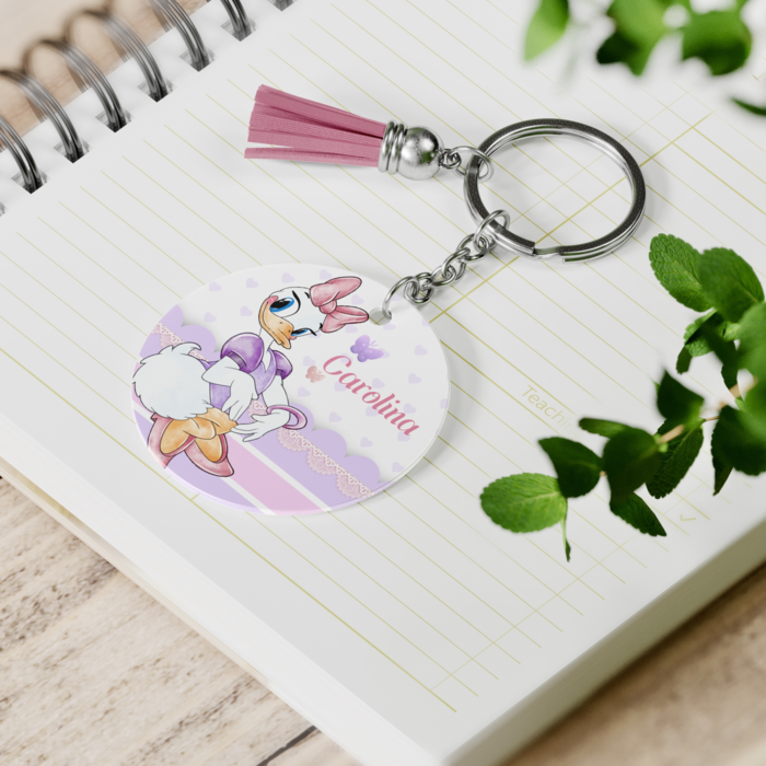 Porta-Chaves Personalizado da Margarida | Disney com Nome e Tassel