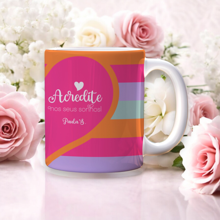 Caneca BLOOM Personalizada com Nome