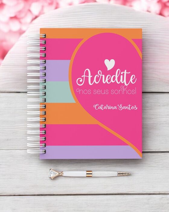 Caderno BLOOM A5 Personalizado com Nome