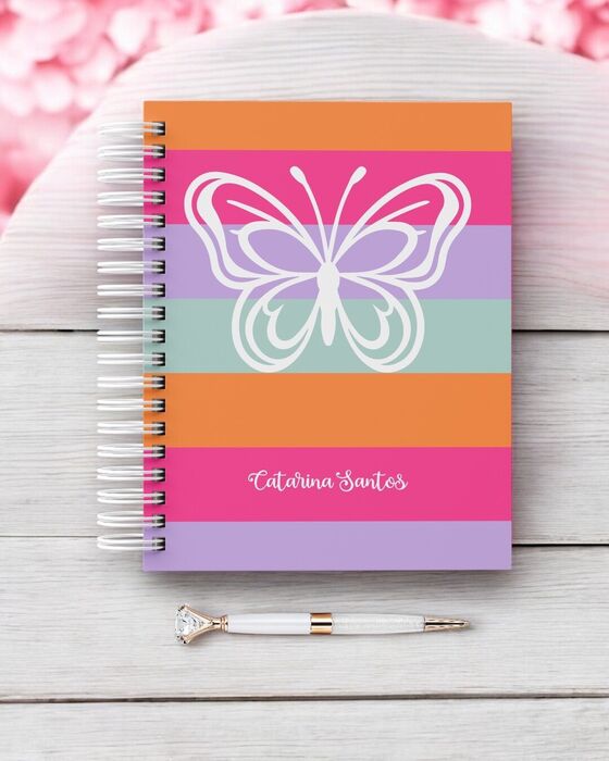 Caderno BLOOM A5 Personalizado com Nome