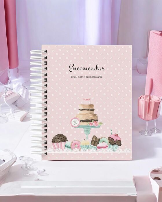 Caderno de Encomendas Personalizado para Profissionais de Doces