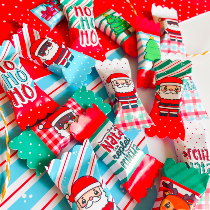 Rebuçados sortidos com o tema *Natal*