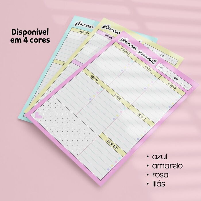 Planner Semanal Candy Colors