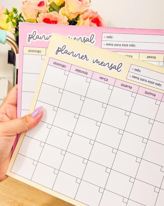Planner Mensal Candy Colors