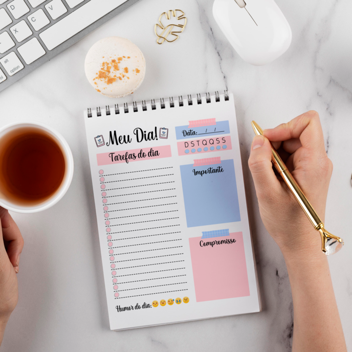 Planner Diário Rosa