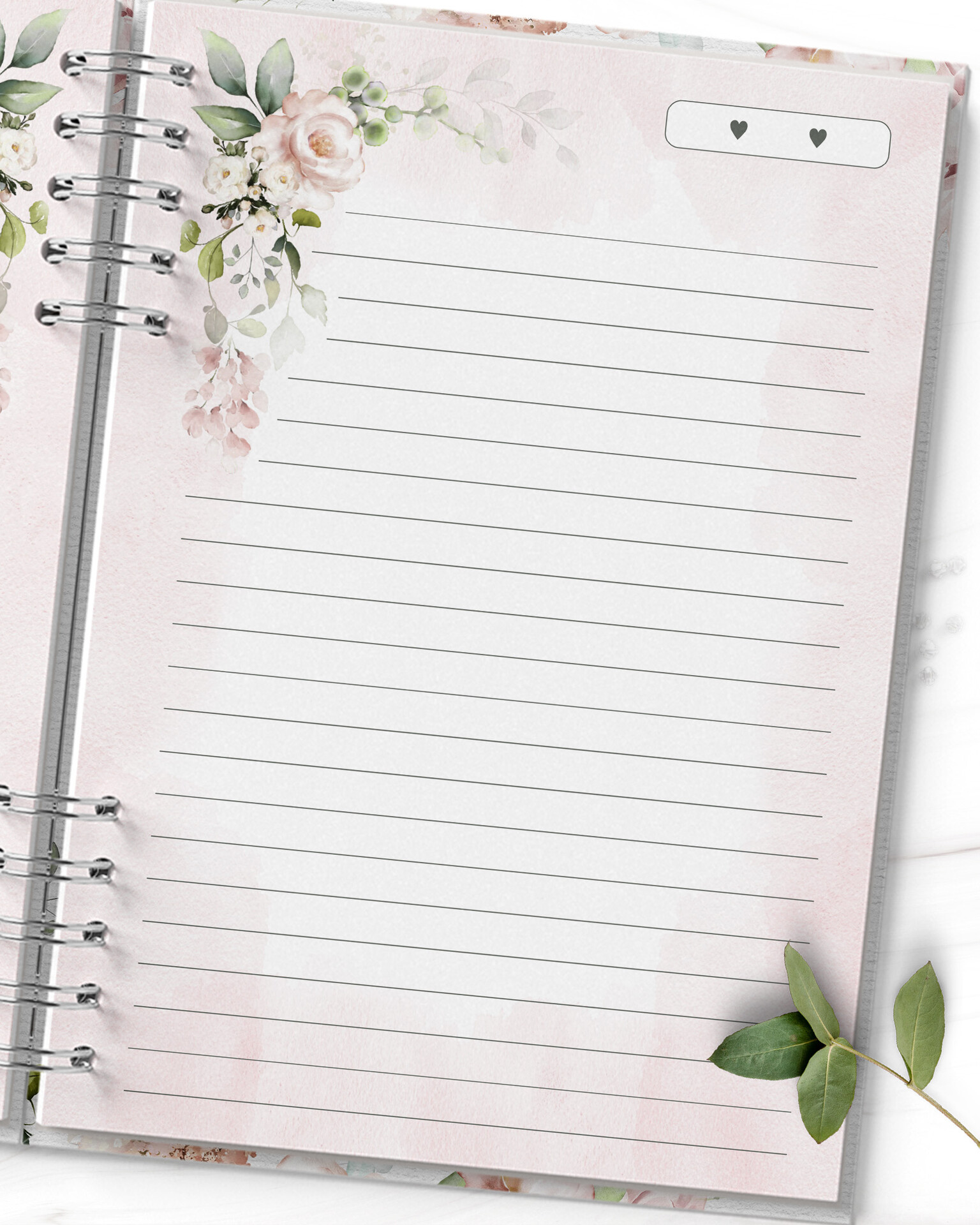 Caderno Alfabeto Floral Rosa 4