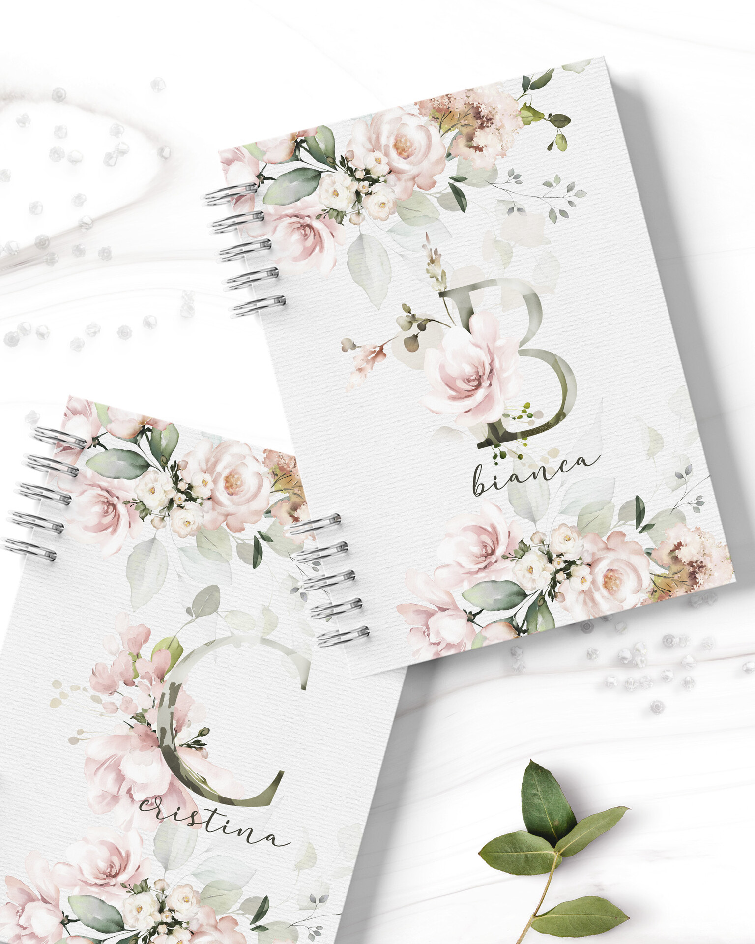 Caderno Alfabeto Floral Rosa 0