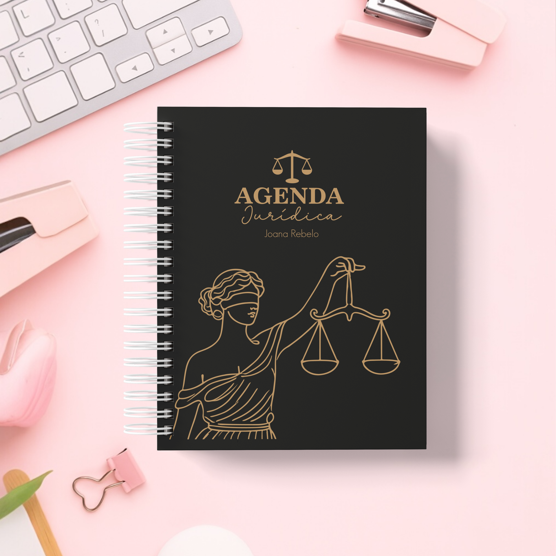 Agenda Jurídica 2026 Datada e Personalizada com nome 17