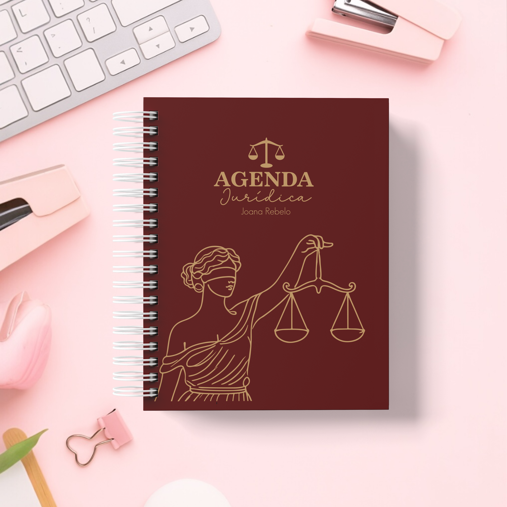 Agenda Jurídica 2026 Datada e Personalizada com nome 19