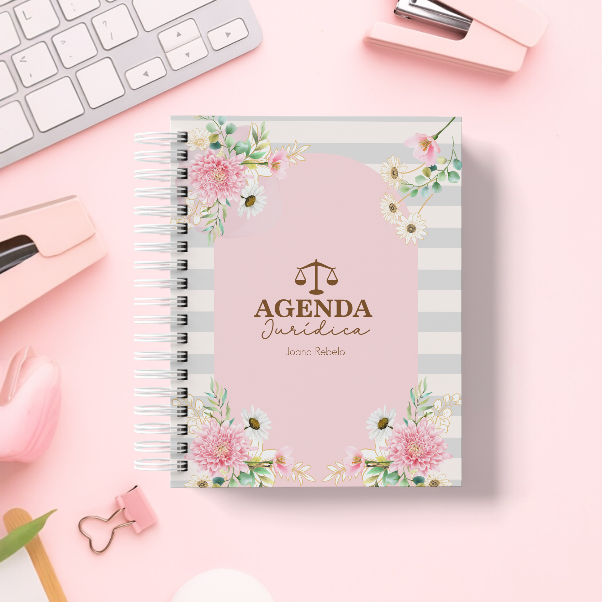 Agenda Jurídica 2026 Datada e Personalizada com nome 20