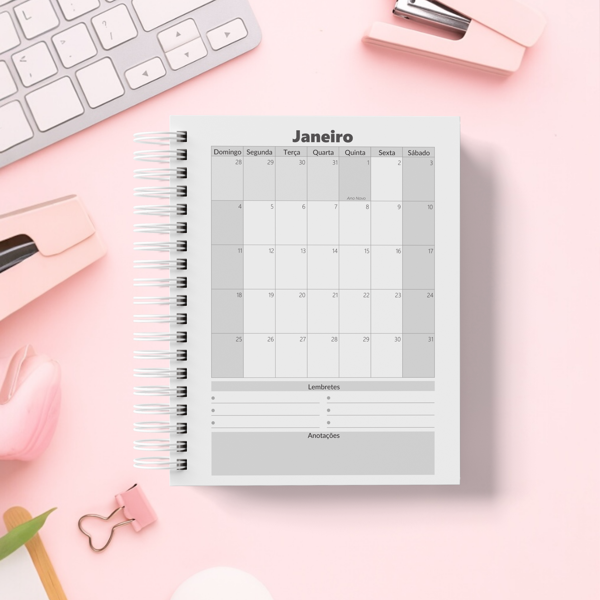 Agenda Jurídica 2026 Datada e Personalizada com nome 9