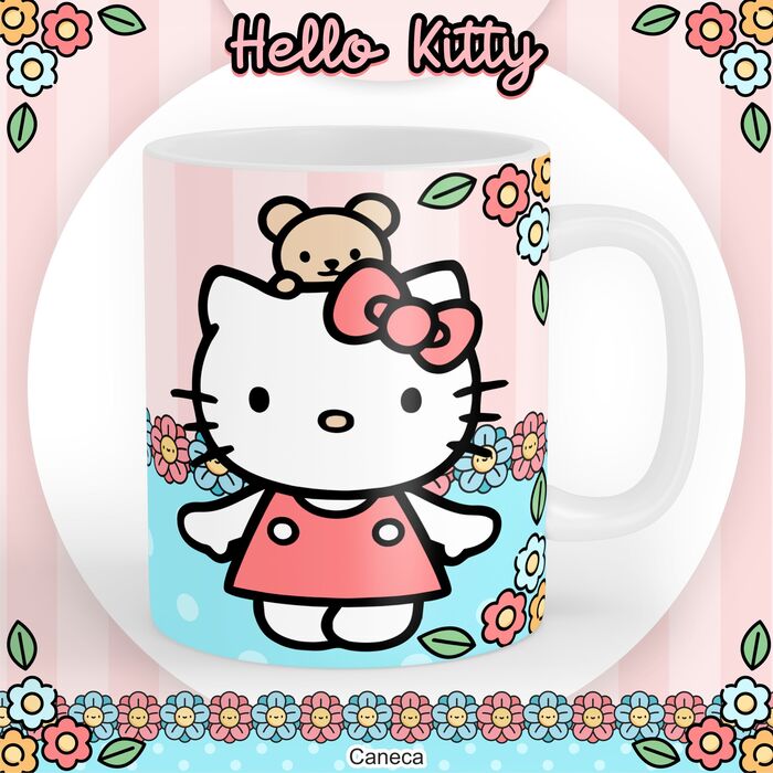 Caneca Personalizada da Hello Kitty | Nome Personalizável