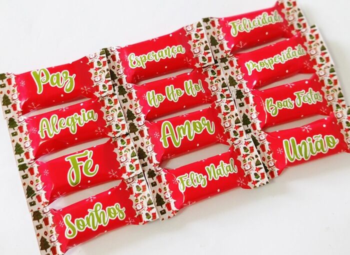 Rebuçados com o tema *Natal*