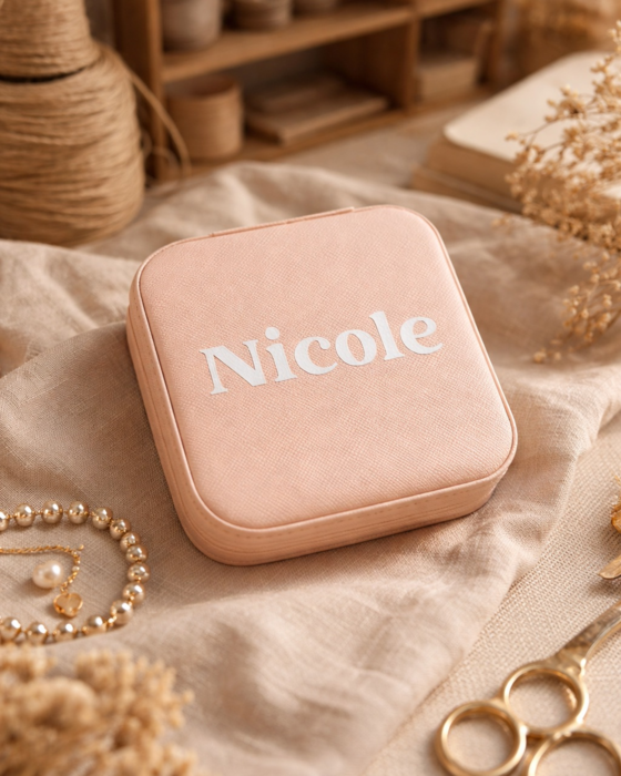 Guarda-Joias Personalizado com Nome | Diversas Cores Disponíveis