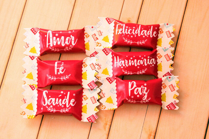 Rebuçados com o tema *Natal*