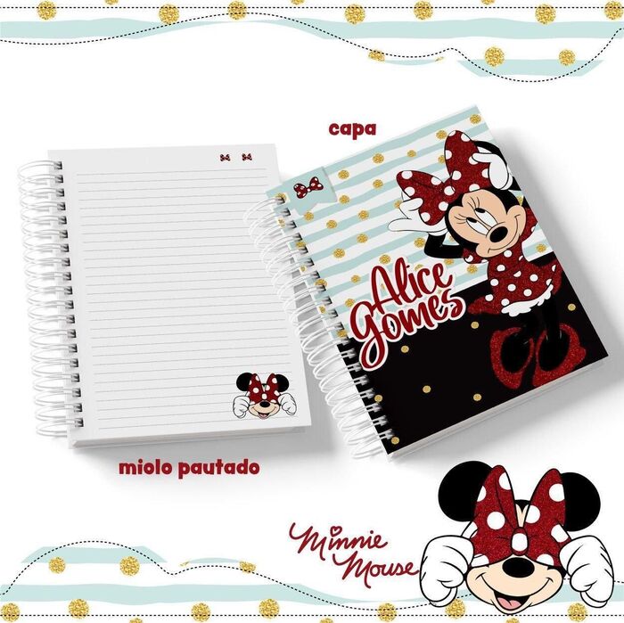 Caderno Minnie Vermelha