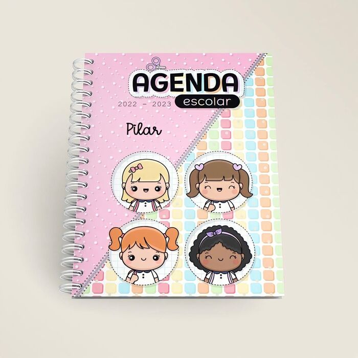 Agenda Escolar Menina Personalizada com Nome