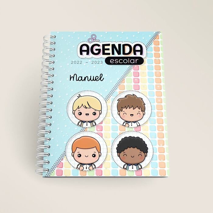 Agenda Escolar Menino  Personalizada com Nome