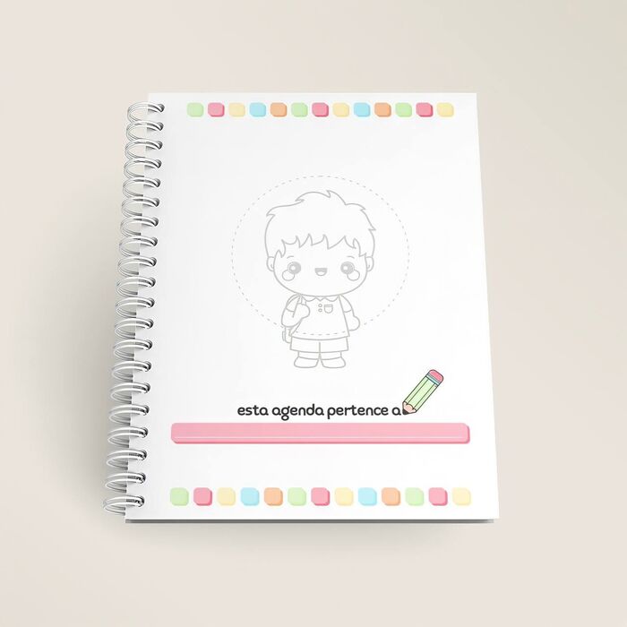 Agenda Escolar Menino  Personalizada com Nome