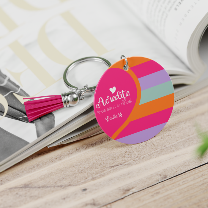Porta-Chaves Bloom Personalizado com Nome
