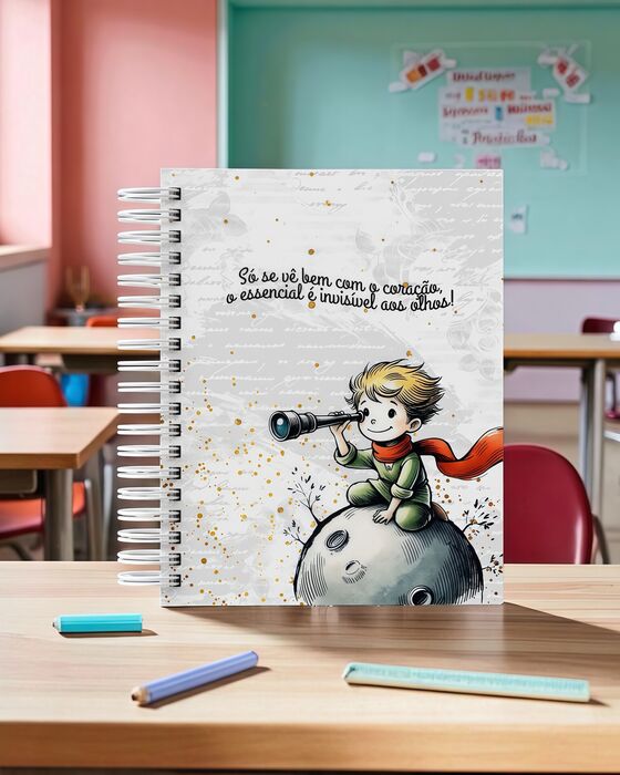 Caderno Personalizado "Pequeno Príncipe" com Nome – Ideal para o Regresso às Aulas