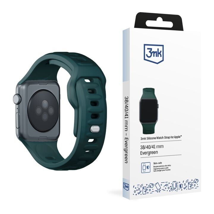 3mk Silicone Watch Strap For Apple - 42/44/45/46/49 mm Evergreen (big)