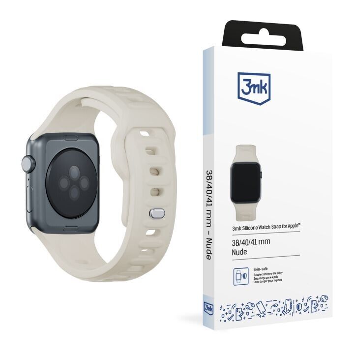 3mk Silicone Watch Strap For Apple - 38/40/41/42 mm Nude (small)
