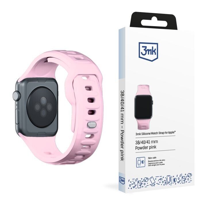 3mk Silicone Watch Strap For Apple - 38/40/41/42 mm Powder Pink (small)