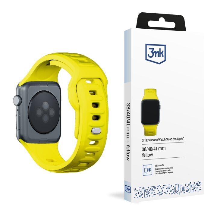 3mk Silicone Watch Strap For Apple - 38/40/41/42 mm Yellow (small)
