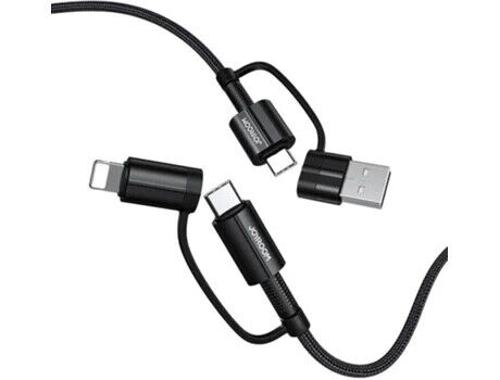 Cabo Joyroom 4in1 USB-C/USB  - Lightning/USB-C  | Preto
