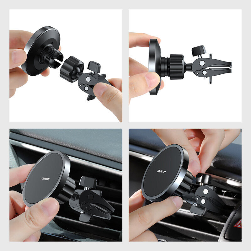 Suporte para carro Joyroom com carregamento por indução | 15W | Preto