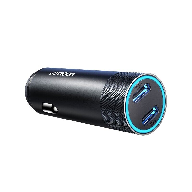 Carregador de isqueiro Joyroom  2x USB-C | 50W | Cinza