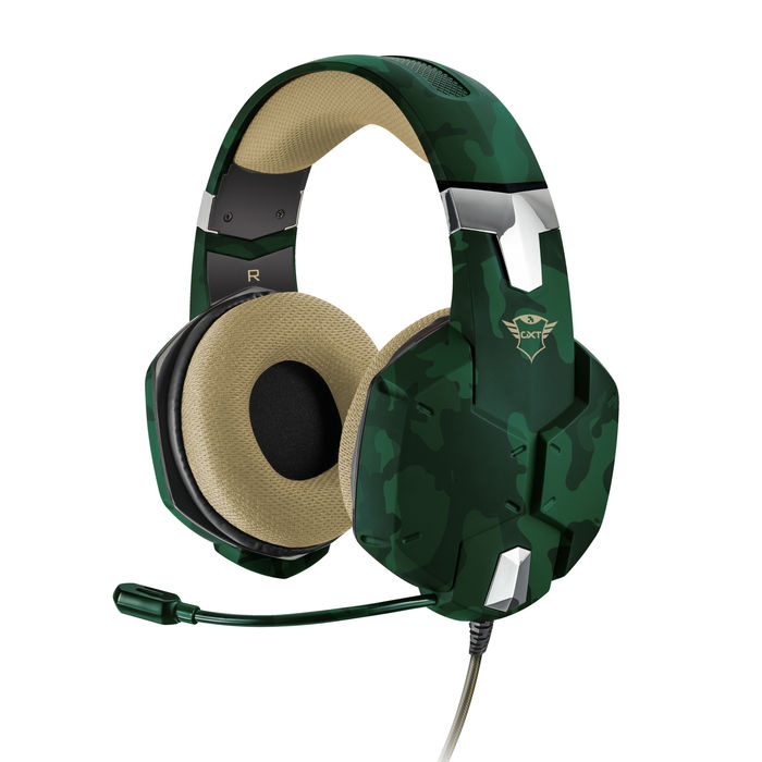 Trust GXT 322C Auscultadores Com fios Fita de cabeça Jogos Verde
