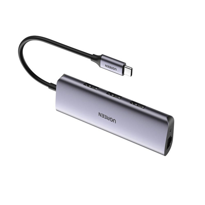 Ugreen 60718 base & duplicador de portas Com fios USB 3.2 Gen 1 (3.1 Gen 1) Type-C Cinzento