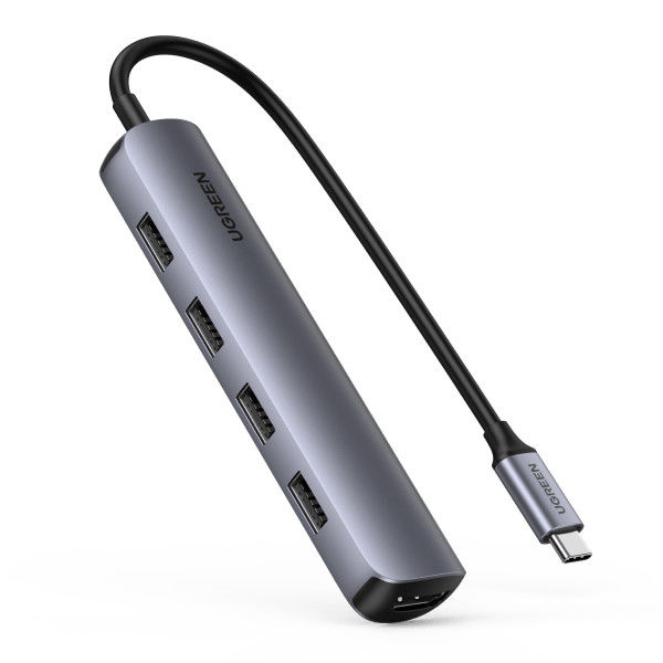 Ugreen 20197 base & duplicador de portas Com fios USB 3.2 Gen 1 (3.1 Gen 1) Type-C Cinzento