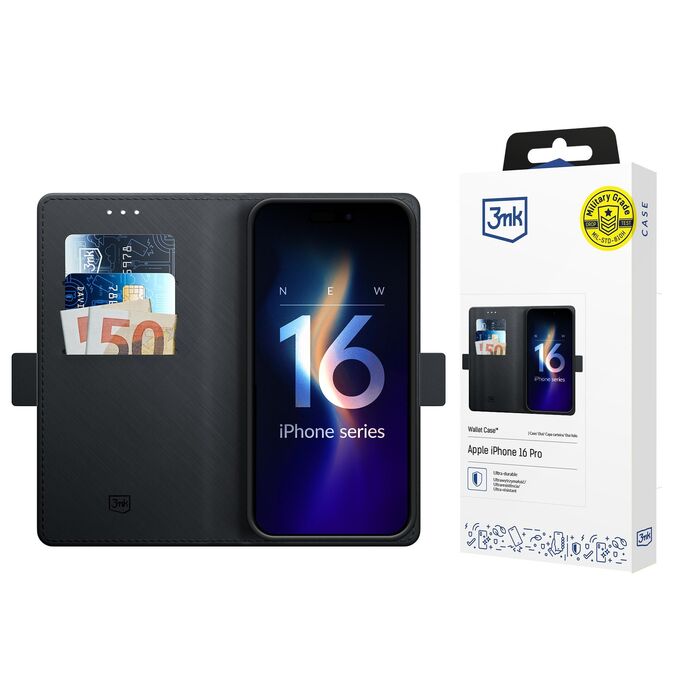 3mk Wallet Case - Apple iPhone 16 Pro