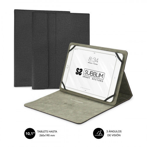 SUBBLIM Capa para tablet com suporte inteligente para tablet 10,1"" preta