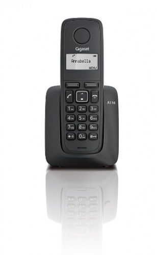 Identificador de chamadas do telefone Gigaset A116 DECT preto