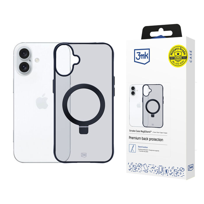 3mk Smoke Case Mag&stand - Apple iPhone 16 Plus