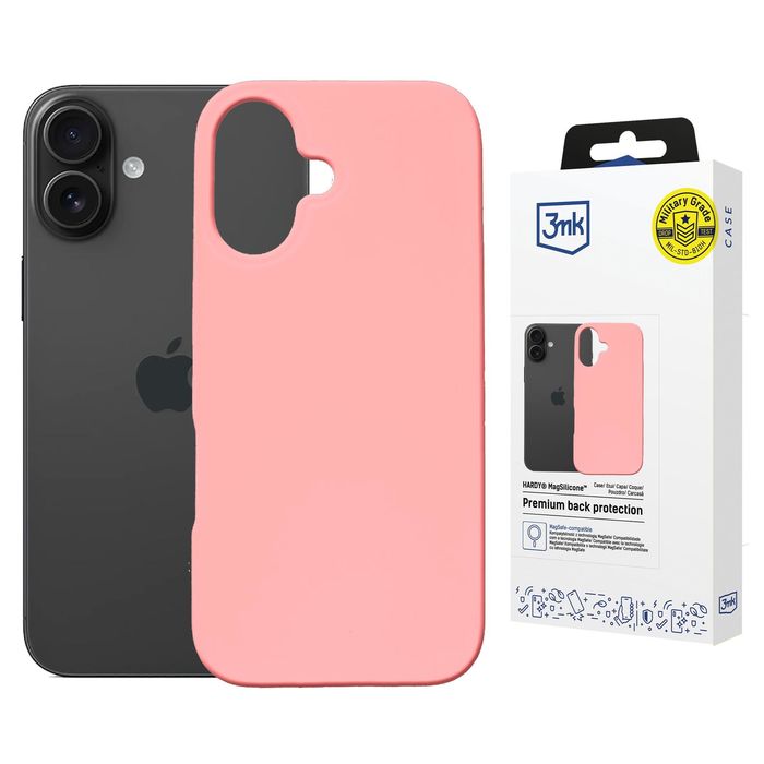 3mk Hardy Magsilicone Pink - Apple iPhone 16